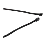 Lanyard para telemóvel com detalhe de bambu ecológico no centro cor preto vista detalhe 1