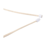 Lanyard para telemóvel com detalhe de bambu ecológico no centro cor branco vista detalhe 1