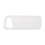 Powerbank ecológico resistente à água com mosquetão 5000 mAh cor branco segunda vista frontal