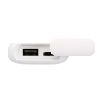 Powerbank ecológico resistente à água com mosquetão 5000 mAh cor branco vista detalhe 1