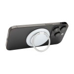 Suporte magnético para telemóvel com apoio em forma de argola cor branco