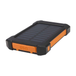 Powerbank de energia solar com estrutura exterior ultrarresistente cor preto segunda vista
