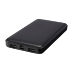 Powerbank de plástico reciclado com indicador LED de carga 10 000 mAh cor preto segunda vista