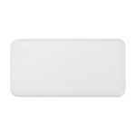 Powerbank de plástico reciclado com indicador LED de carga 10 000 mAh cor branco segunda vista frontal