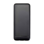 Powerbank de plástico reciclado com 2 cabos 10 000 mAh cor preto segunda vista frontal