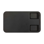 Suporte dobrável para telemóvel com apoio de metal e fixador de ângulo cor preto segunda vista frontal