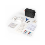 Kit de primeiros socorros com 31 artigos básicos de emergência cor preto