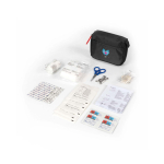 Kit de primeiros socorros com 31 artigos básicos de emergência cor preto