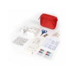 Kit de primeiros socorros com 31 artigos básicos de emergência cor vermelho