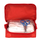 Kit de primeiros socorros com 31 artigos básicos de emergência cor vermelho segunda vista