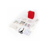 Kit de primeiros socorros com 59 artigos e vida útil de 5 anos cor vermelho