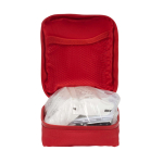 Kit de primeiros socorros com 59 artigos e vida útil de 5 anos cor vermelho segunda vista