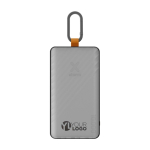 Powerbank solar com tecnologia de ultracarga 10 000 mAh cor grafite vista impressa logo 2