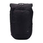 Mochila para portátil de poliéster expansível com fecho enrolável 17'' cor preto segunda vista frontal