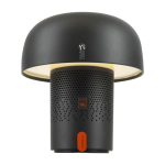 Coluna de aço e plástico com lâmpada LED regulável Kooduu 10W cor antracite vista impressa logo 2