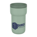 Copo térmico para viajar 100% hermético 275 ml Mepal Ellipse cor verde vista com logo