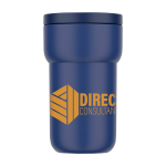 Copo térmico para viajar 100% hermético 275 ml Mepal Ellipse cor azul-marinho vista com logo