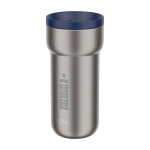 Copo térmico para viajar de aço inoxidável 375 ml Mepal Ellipse cor azul-marinho vista impressa logo 2