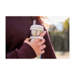 Garrafa desportiva térmica de aço inoxidável 600 ml Mepal Twist cor preto imagem de estilo de vida