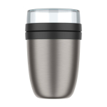 Lancheira térmica espaço duplo separado 700 ml Mepal Ellipse 2.0 cor preto segunda vista frontal