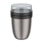 Lancheira térmica espaço duplo separado 700 ml Mepal Ellipse 2.0 cor preto