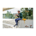 Lancheira térmica espaço duplo separado 700 ml Mepal Ellipse 2.0 cor preto imagem de estilo de vida