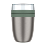 Lancheira térmica espaço duplo separado 700 ml Mepal Ellipse 2.0 cor verde segunda vista frontal
