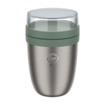 Lancheira térmica espaço duplo separado 700 ml Mepal Ellipse 2.0 cor verde vista impressa logo 2