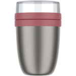Lancheira térmica espaço duplo separado 700 ml Mepal Ellipse 2.0 cor cor-de-rosa