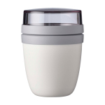 Minilancheira de plástico, espaço duplo 420 ml Mepal Ellipse Mini cor branco