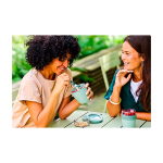 Minilancheira de plástico, espaço duplo 420 ml Mepal Ellipse Mini cor branco imagem de estilo de vida