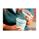 Minilancheira de plástico, espaço duplo 420 ml Mepal Ellipse Mini cor branco imagem de estilo de vida 2