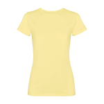 T-shirt de manga curta justa para mulher 280 g/m2 Roly Fiyi cor amarelo