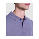 Polo unissexo curto com acabamento lavado 200 g/m2 Roly Cobain cor amarelo vista detalhe 1