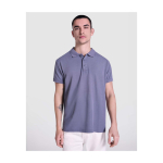 Polo unissexo curto com acabamento lavado 200 g/m2 Roly Cobain cor amarelo imagem de estilo de vida