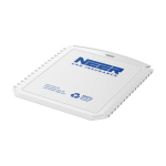 Raspador de gelo com forma retangular de plástico reciclado cor branco vista impressão serigrafia