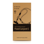 Lanyard de plástico e nylon com carga e presilhas ajustáveis