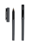 Roller reciclado com corpo de borracha e escrita macia, tinta preta cor cinzento-escuro