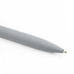 Caneta acabamento borracha clipe metálico efeito espelho, tinta preta