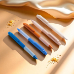 Caneta ecológica com pega de silicone, tinta de gel preta