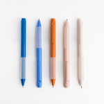 Caneta ecológica com pega de silicone, tinta de gel preta