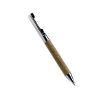 Caneta giratória de aço inoxidável e resíduos de chá, tinta preta cor prateado