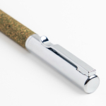 Caneta giratória de aço inoxidável e resíduos de chá, tinta preta