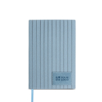 Caderno de PU texturizado e aplique personalizável, folhas A5 lisas