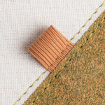 Caderno de algodão reciclado com caneta de chá verde, folhas A5 lisas