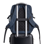 Mochila expansível com fechos de correr e manga para trolley 15,6”