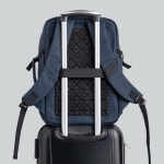 Mochila expansível com fechos de correr e manga para trolley 15,6”