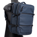 Mochila expansível com fechos de correr e manga para trolley 15,6”