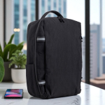 Mochila de bambu jacquard com fechos de correr impermeáveis PC 15,6”