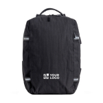 Mochila de bambu jacquard com fechos de correr impermeáveis PC 15,6”